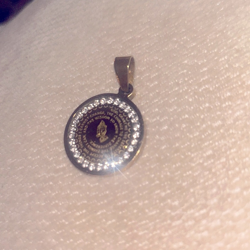 Serenity Prayer Pendant with Diamonds 💎